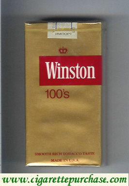 Winston gold 100s cigarettes soft box